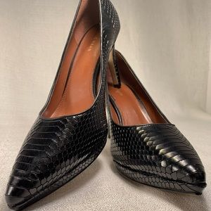 Cole Haan Black Snakeskin Heels